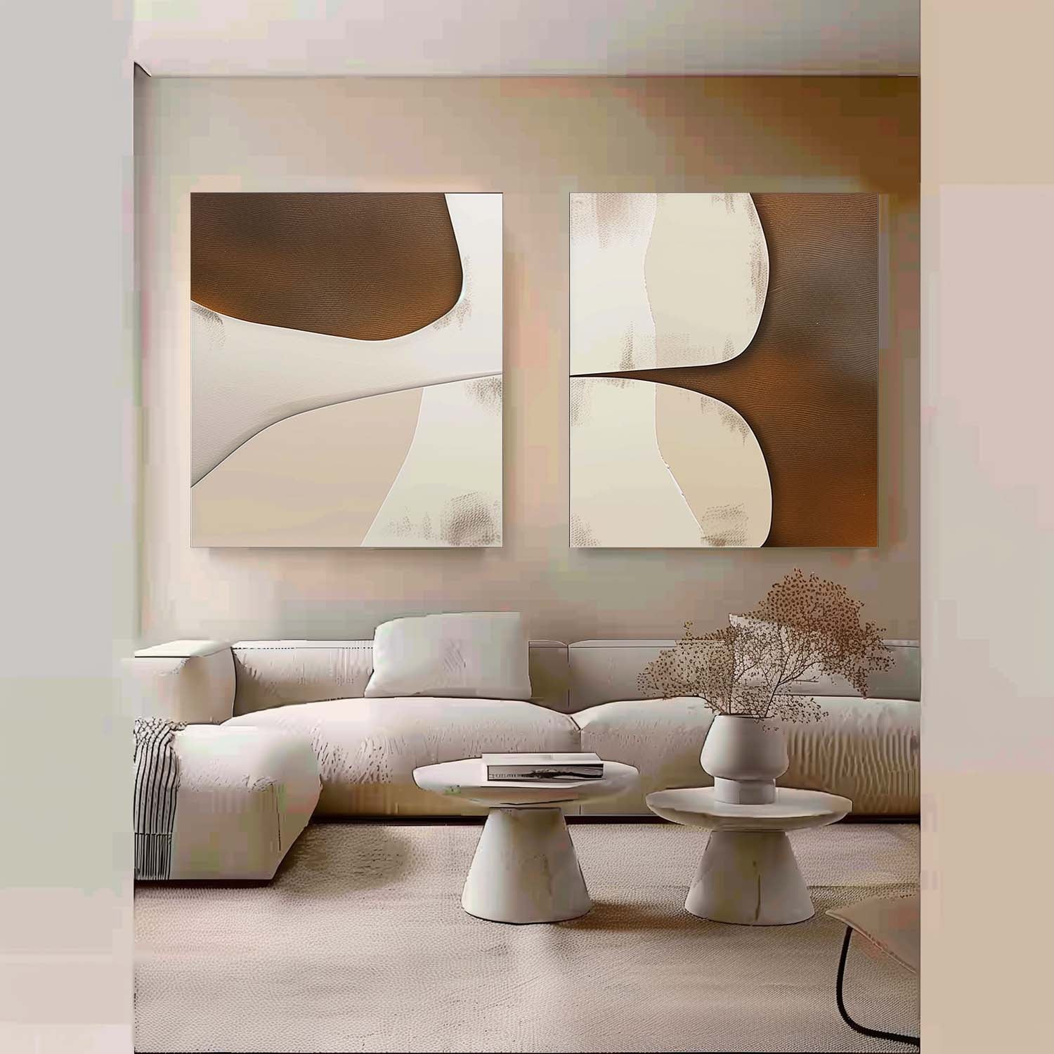 Modern Minimalist Wall Art 2 Piece Set #MMWA002